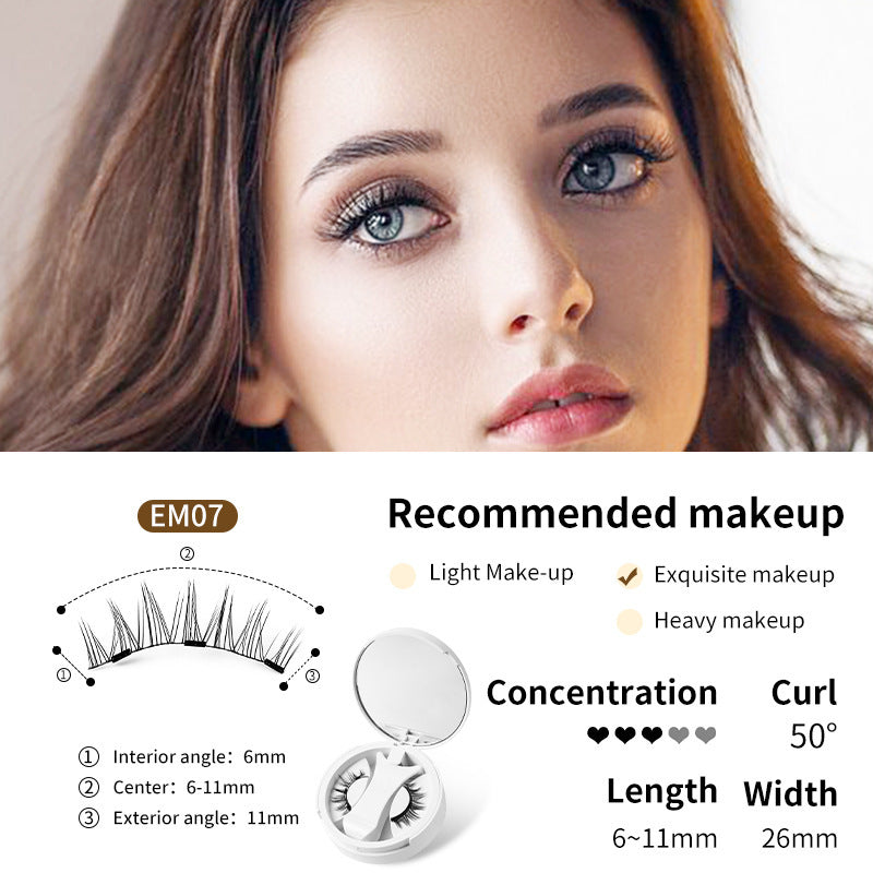 Magnetic False Eyelashes Integrated Storage Box Glue-free Magnet False Eyelashes Natural Makeup Tools With Applicater Magnetic False Eyelashes Integrated Storage Box Glue-free Magnet False Eyelashes Natural Makeup Tools With Applicater